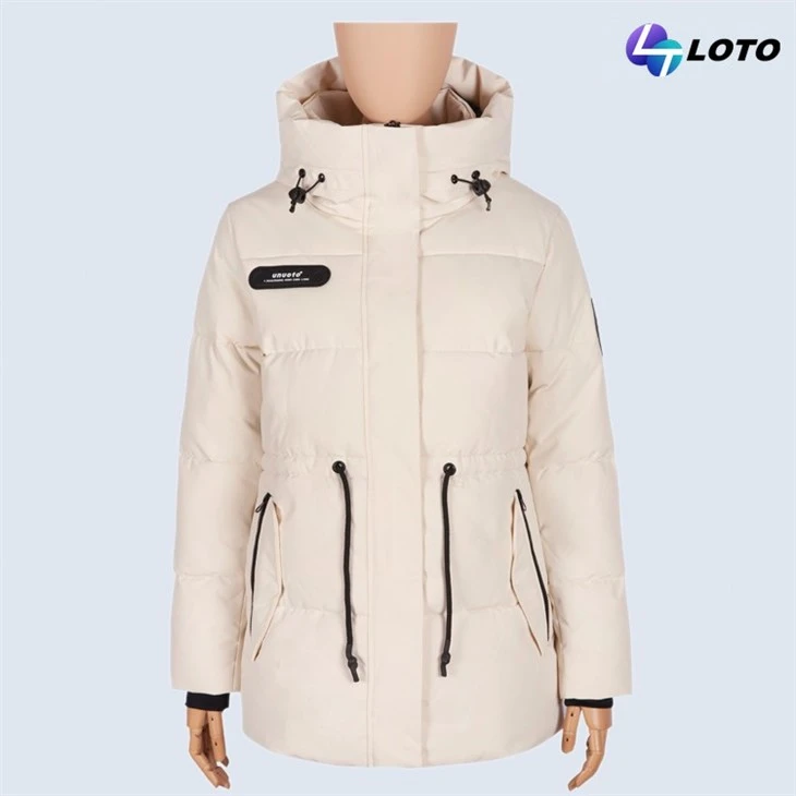 ladies puffer jacket with hood (1)